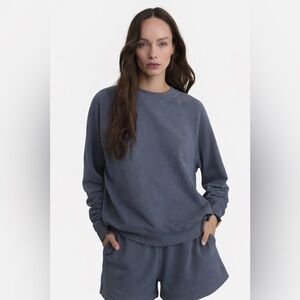 MATE Organic Terry Raglan Sweatshirt Blue L 100% Cotton